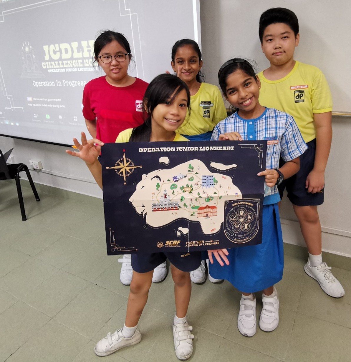 A group of NE ambassadors training in class